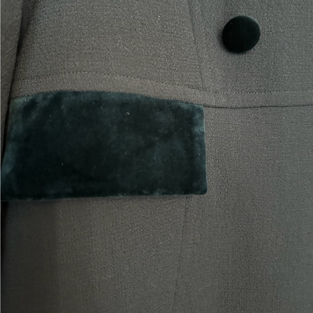 Jane Atelier Isme Shift Wool w Velvet Button Dress (UK 12/US 8) Designer Luxury - Thumbnail 5