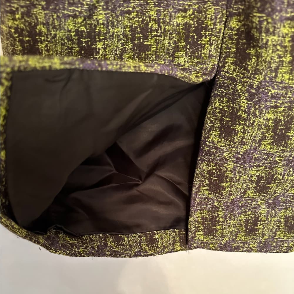 ZERO + MARIA CORNEJO Deep V Dress Abstract Print Tweed Business Size 4 Luxury - Thumbnail 4