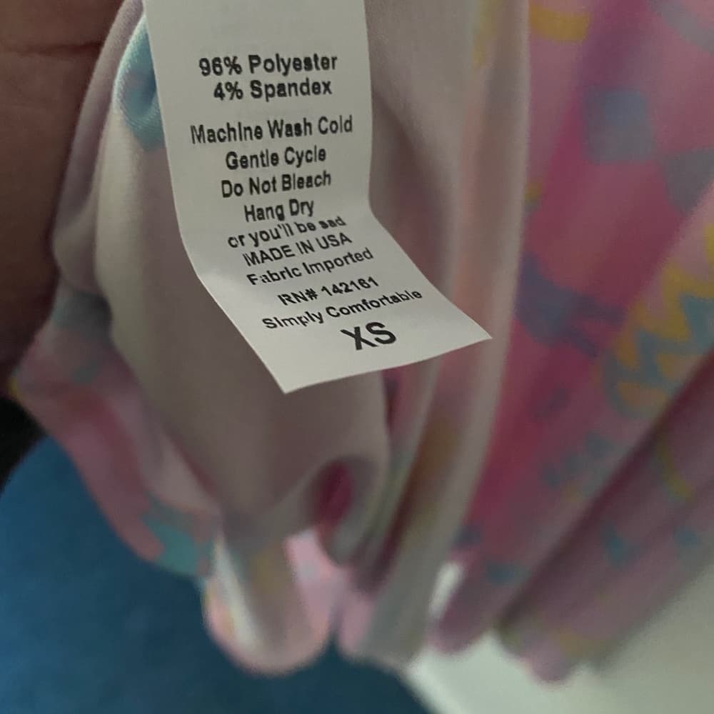 Modest Maxi Dress Light Pink with Geometric Shapes Lularoe Ana Dress | Size XS - Thumbnail 9