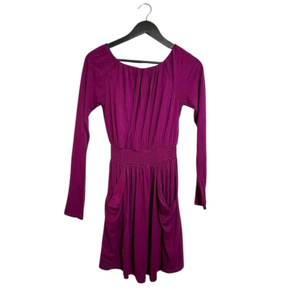 Forever 21 Draped Long Sleeve Mini Dress Elastic Waist Size Small - Thumbnail 8