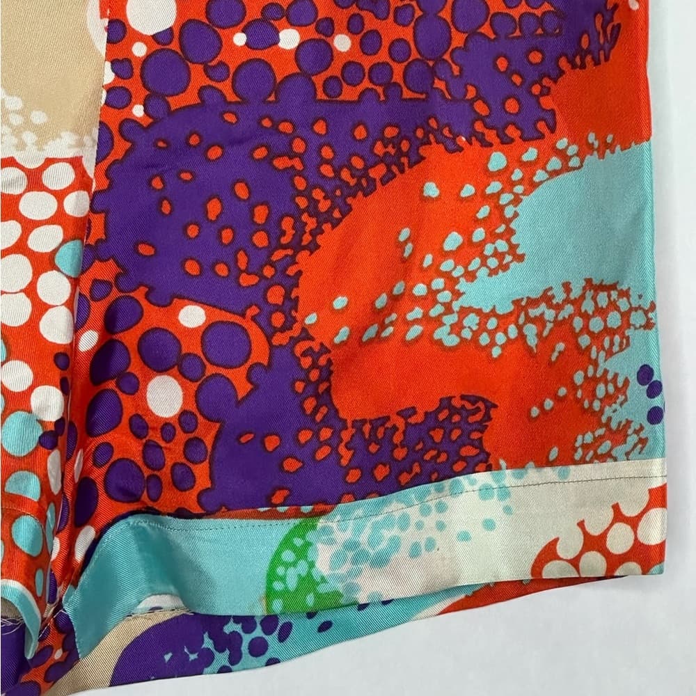 Vintage 1970s Psychedelic Dress Set Union Made ILGWU Maxi & Shorts RARE - Thumbnail 5