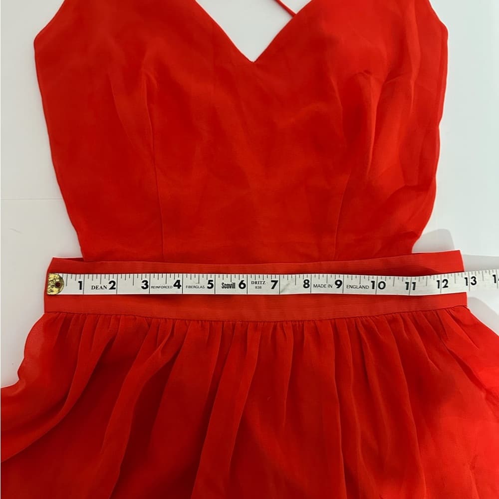 Open Back Maxi Dress with Crisscross Back Red / Orange - See sizing Likely XS/S - Thumbnail 2