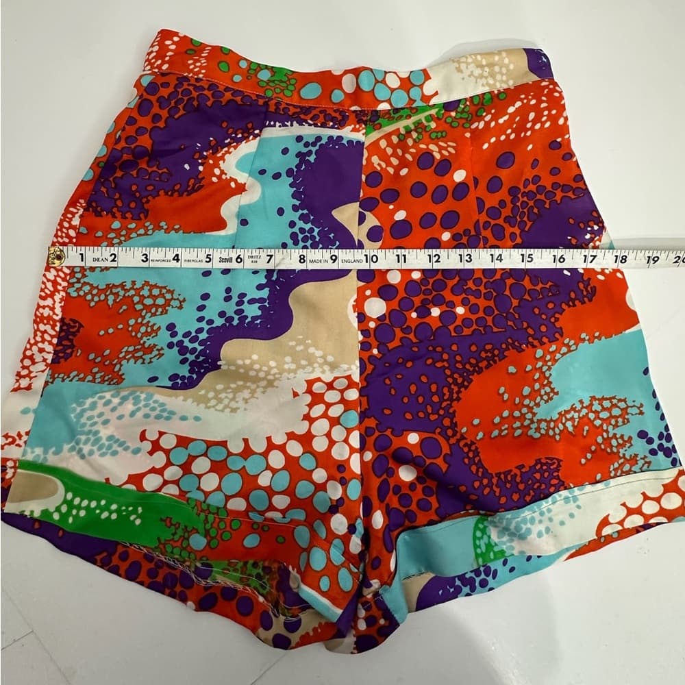 Vintage 1970s Psychedelic Dress Set Union Made ILGWU Maxi & Shorts RARE - Thumbnail 7