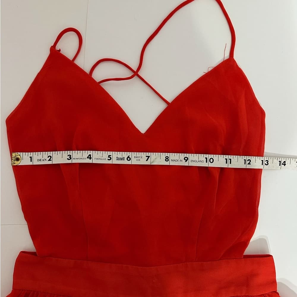 Open Back Maxi Dress with Crisscross Back Red / Orange - See sizing Likely XS/S