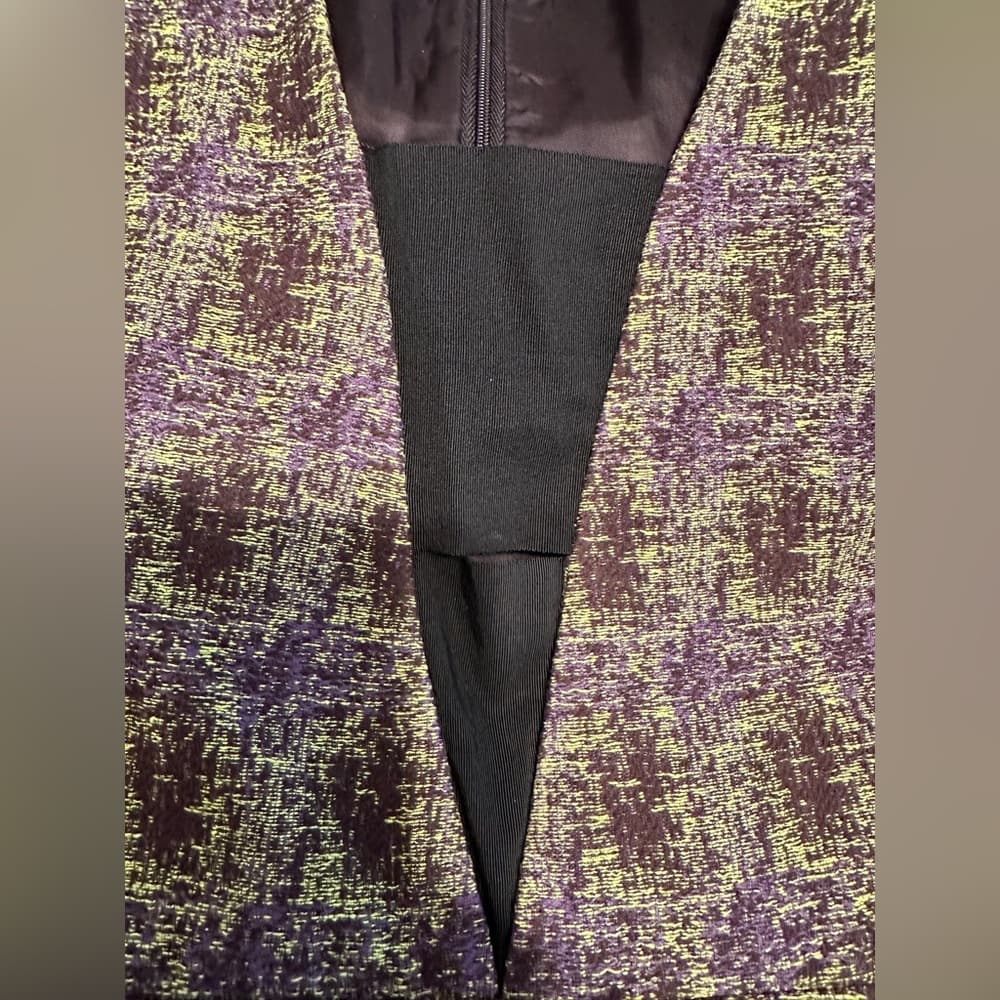 ZERO + MARIA CORNEJO Deep V Dress Abstract Print Tweed Business Size 4 Luxury - Thumbnail 7