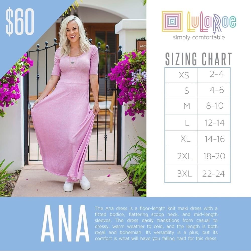 Modest Maxi Dress Light Pink with Geometric Shapes Lularoe Ana Dress | Size XS - Thumbnail 11