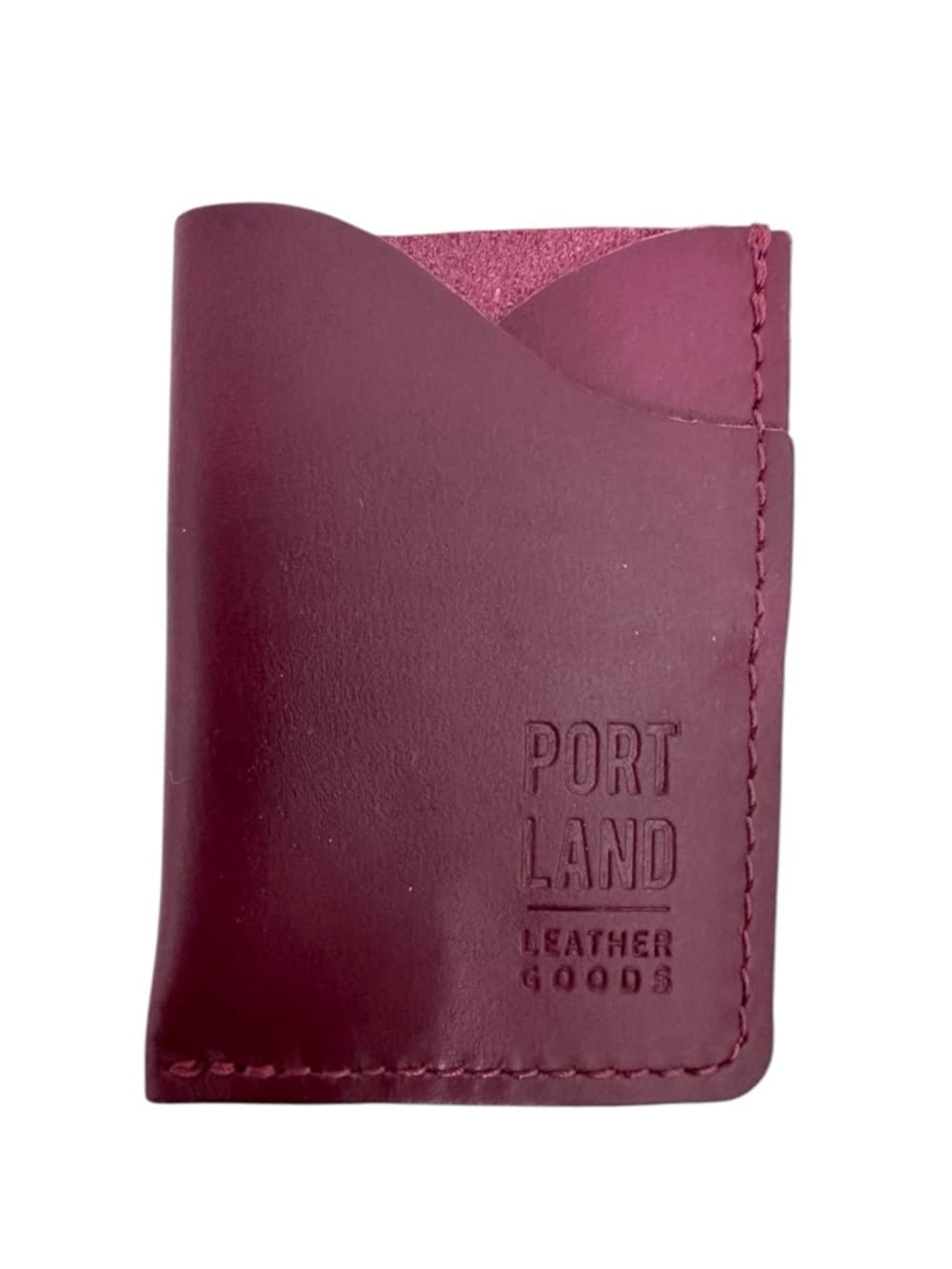 NEW Portland Leather Goods Minimalist Wallet Mystery Purple Color Possibly Plum - Thumbnail 5