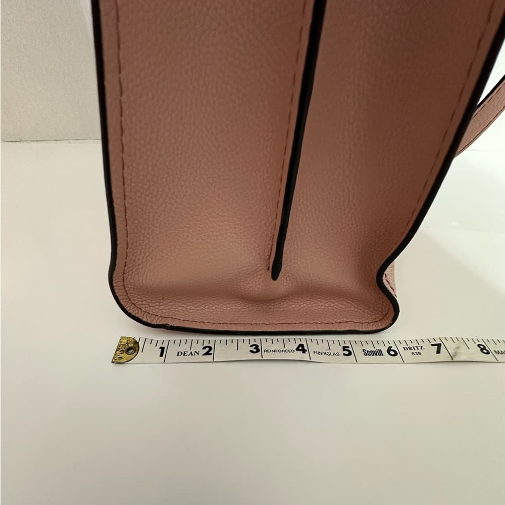 Marc Jacobs Repeat Leather Tote Bag in Blush Pink with Logo Lining - Thumbnail 12