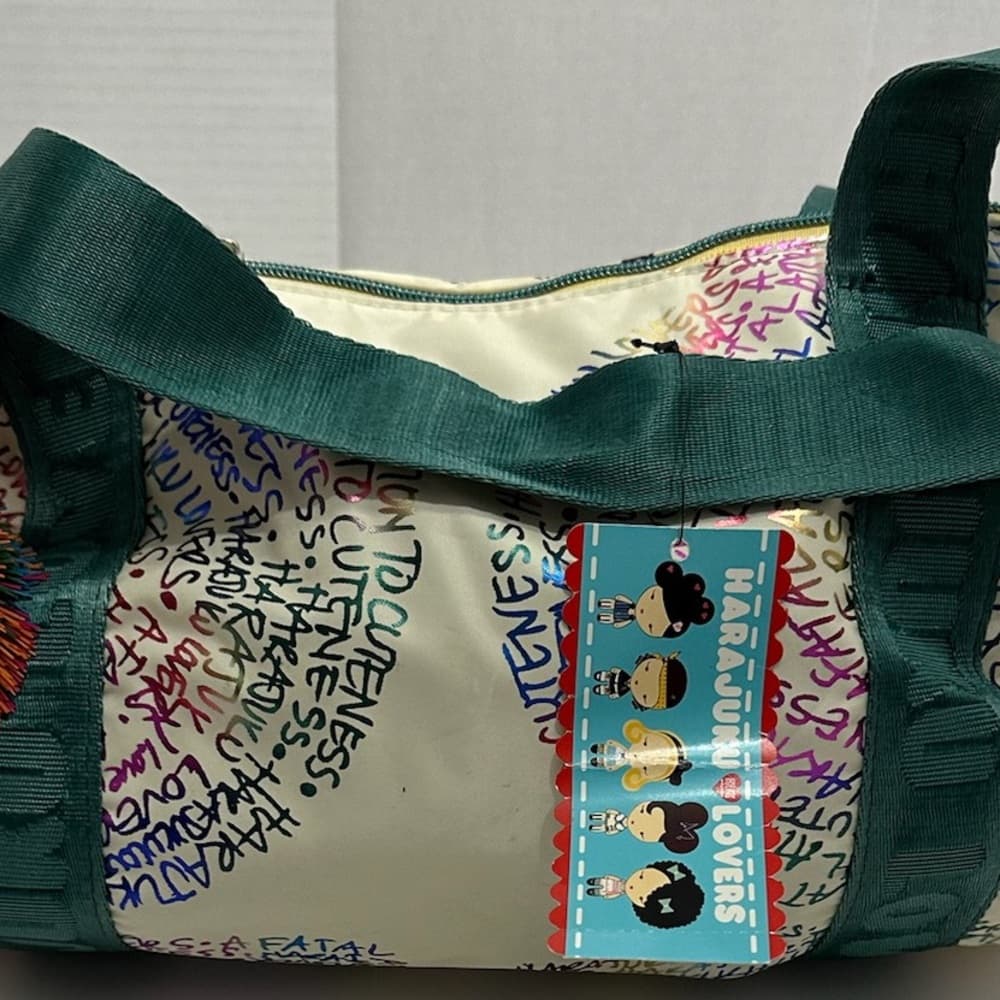 NWT Harajuku Lovers Y2K Deadstock Multicolor Purse Handbag Koosh Girl Keychain - Thumbnail 12