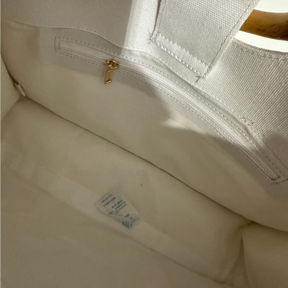 NWT Sol + Mer Strawberry Beaded Viral Purse Handbag Bamboo Handles White Strap - Thumbnail 8