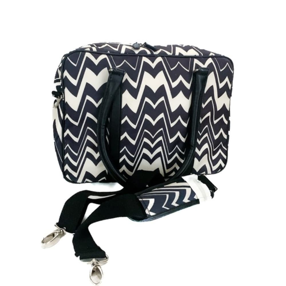 Missoni Black White Chevron Large Carry-on Zip Travel Bag Small Luggage - Thumbnail 16