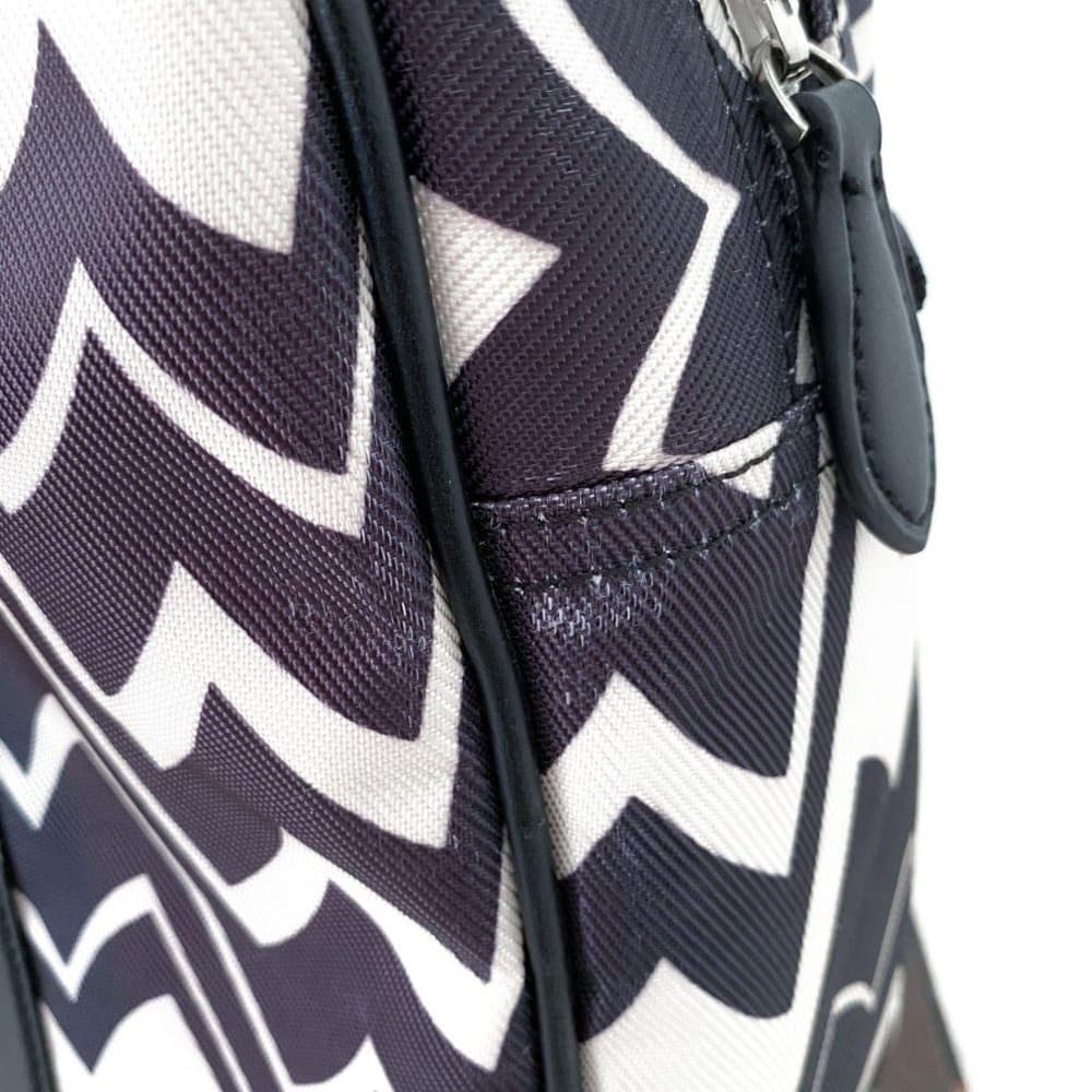 Missoni Black White Chevron Large Carry-on Zip Travel Bag Small Luggage - Thumbnail 8
