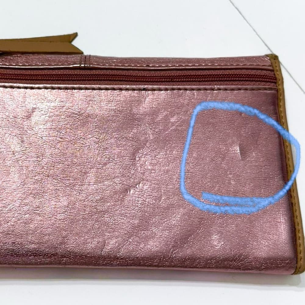Rue Princesse Paris Pink Rose Metallic Shiny Foil Wallet with Snap Closure - Thumbnail 8