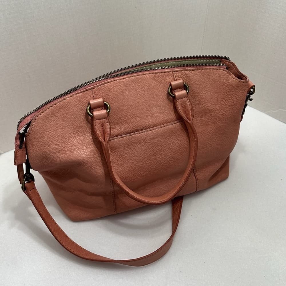 American Leather Co. Carrie Dome Satchel Handbag Purse Desert Rose Color Boho