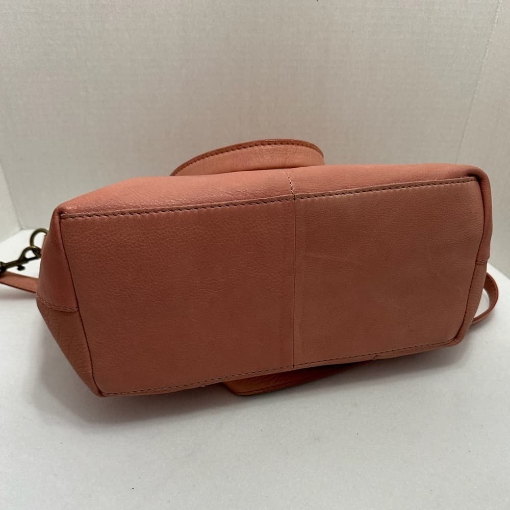 American Leather Co. Carrie Dome Satchel Handbag Purse Desert Rose Color Boho - Thumbnail 2