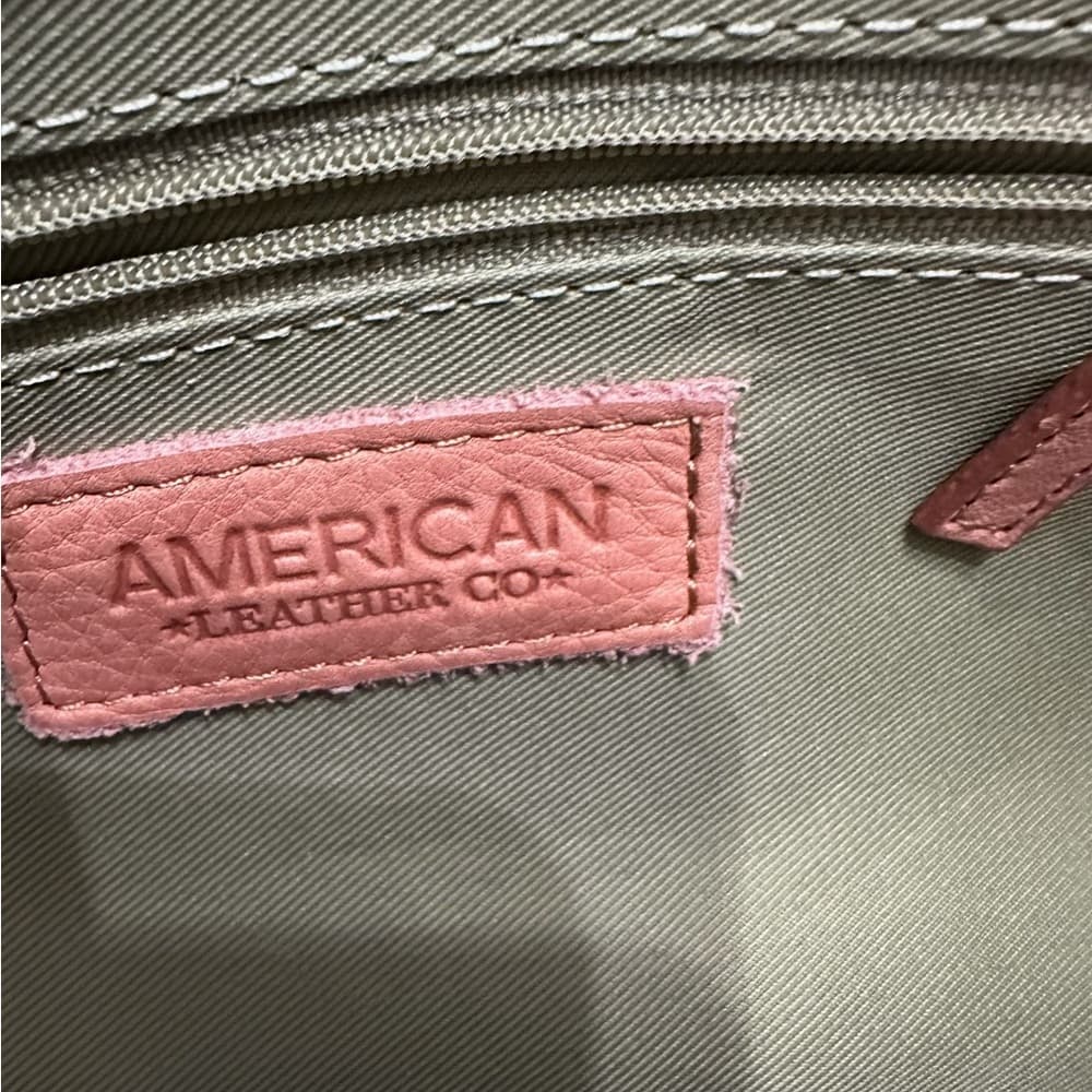 American Leather Co. Carrie Dome Satchel Handbag Purse Desert Rose Color Boho - Thumbnail 5