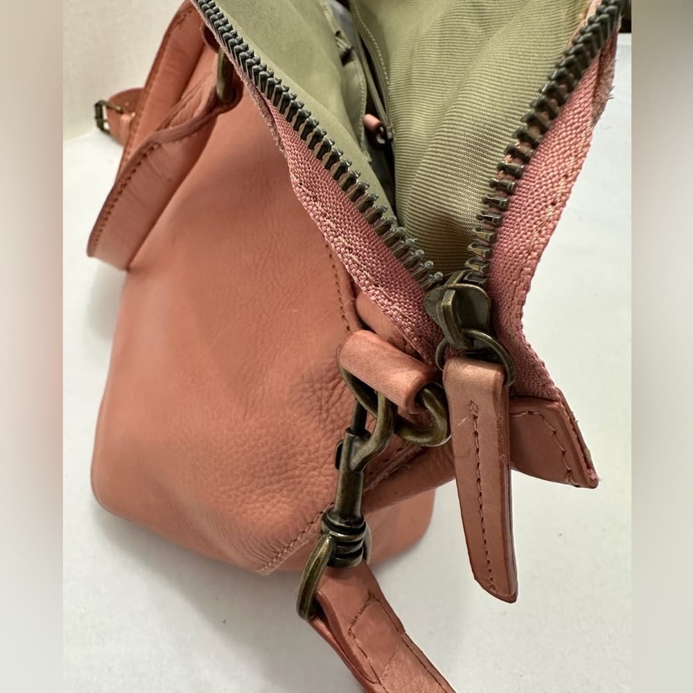 American Leather Co. Carrie Dome Satchel Handbag Purse Desert Rose Color Boho - Thumbnail 3