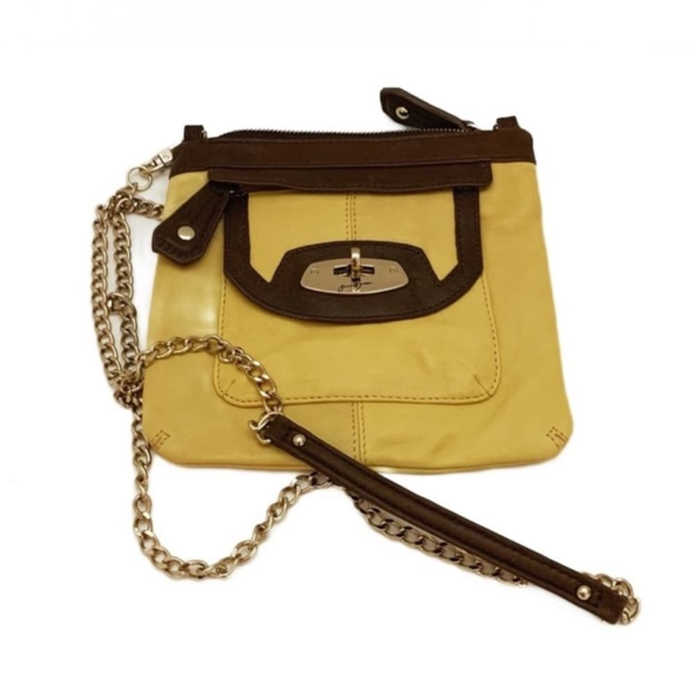 Junior Drake Leather Slim Crossbody Bag with Pockets and Chain - Thumbnail 12
