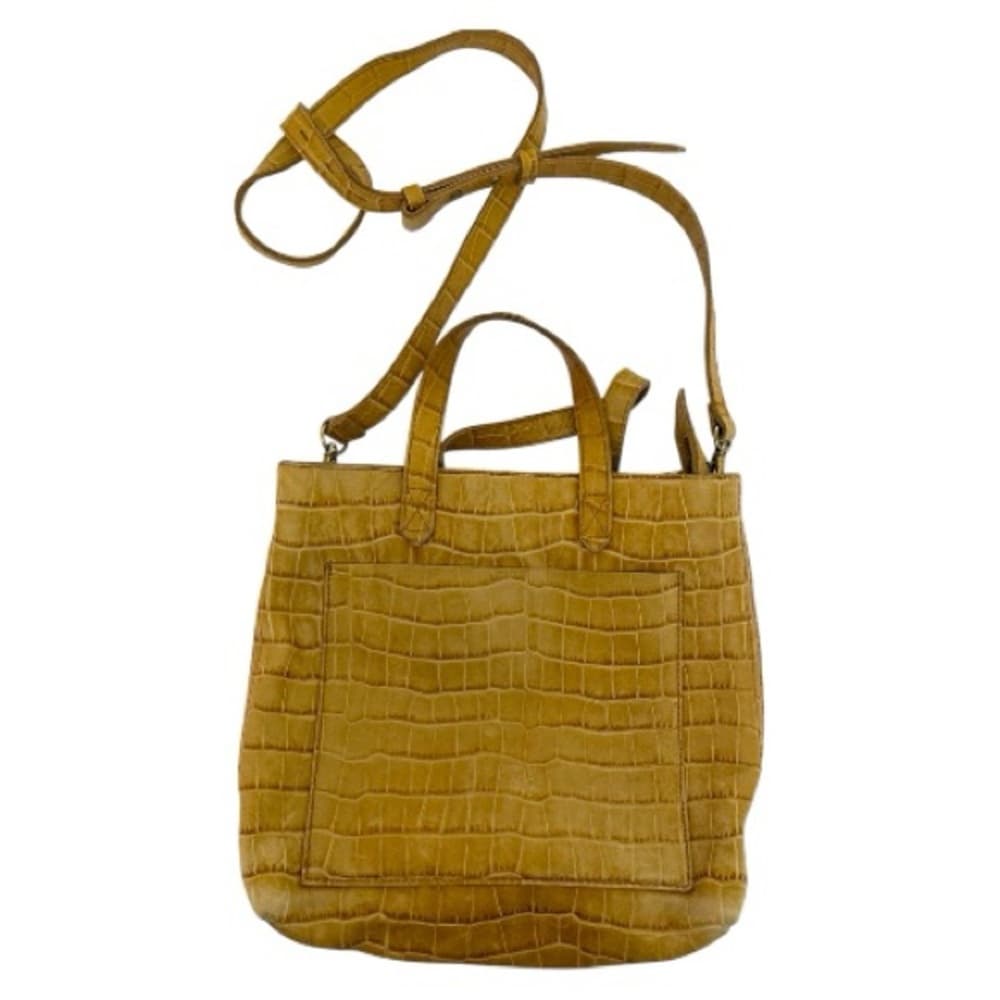 Madewell Zip-Top Transport Crossbody Croc Embossed Leather Edition Tote Bag - Thumbnail 6