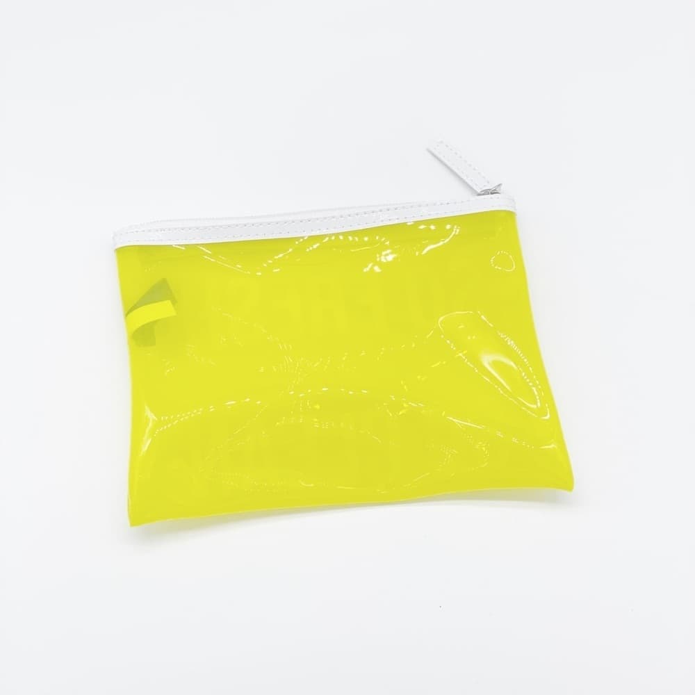 “So Fresh So Clean” Yellow Transparent Cosmetics Travel Case Bag - Thumbnail 4