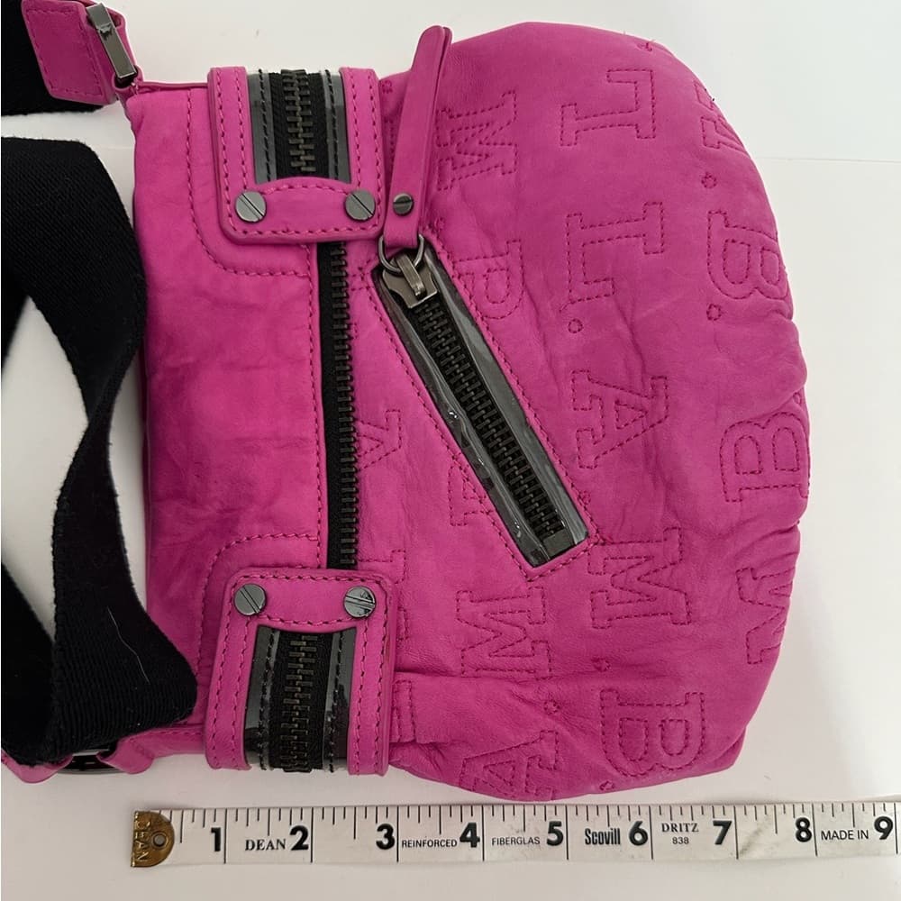 L.A.M.B. Pink Leather Crossbody Mini Bag Zipper Accents Gwen Stefani Y2K Rare - Thumbnail 2