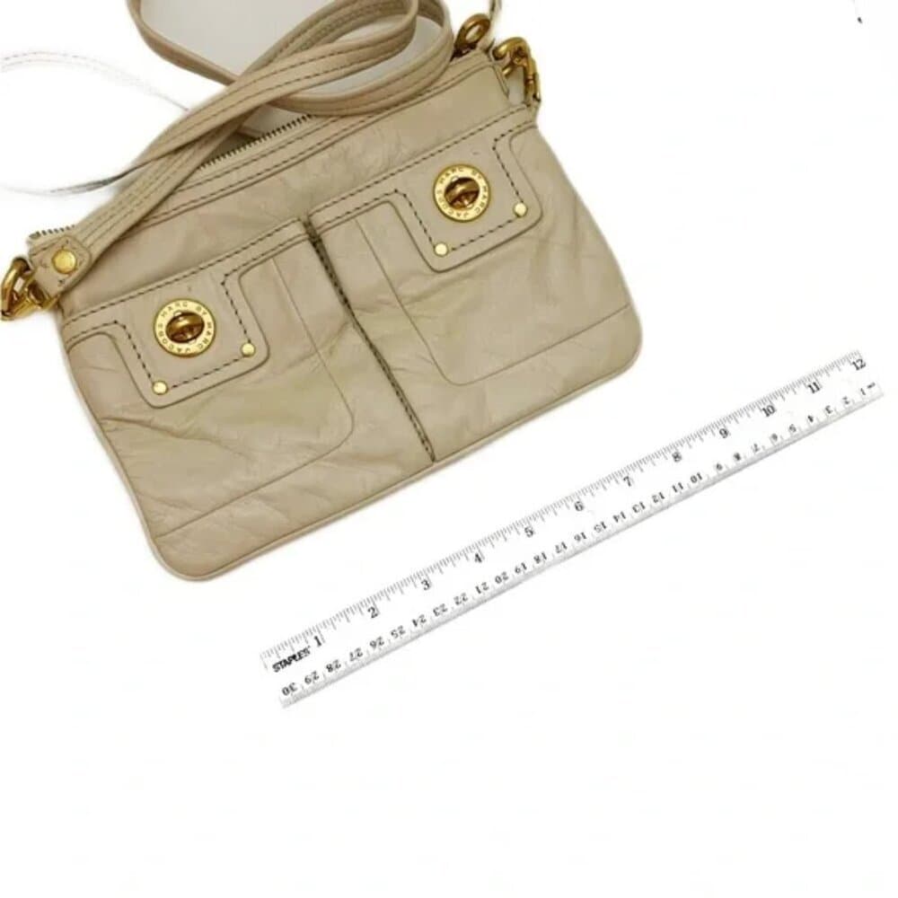 Marc By Marc Jacobs Cream Totally Turnlock Percy Crossbody Bag | Gold Hardware - Thumbnail 8