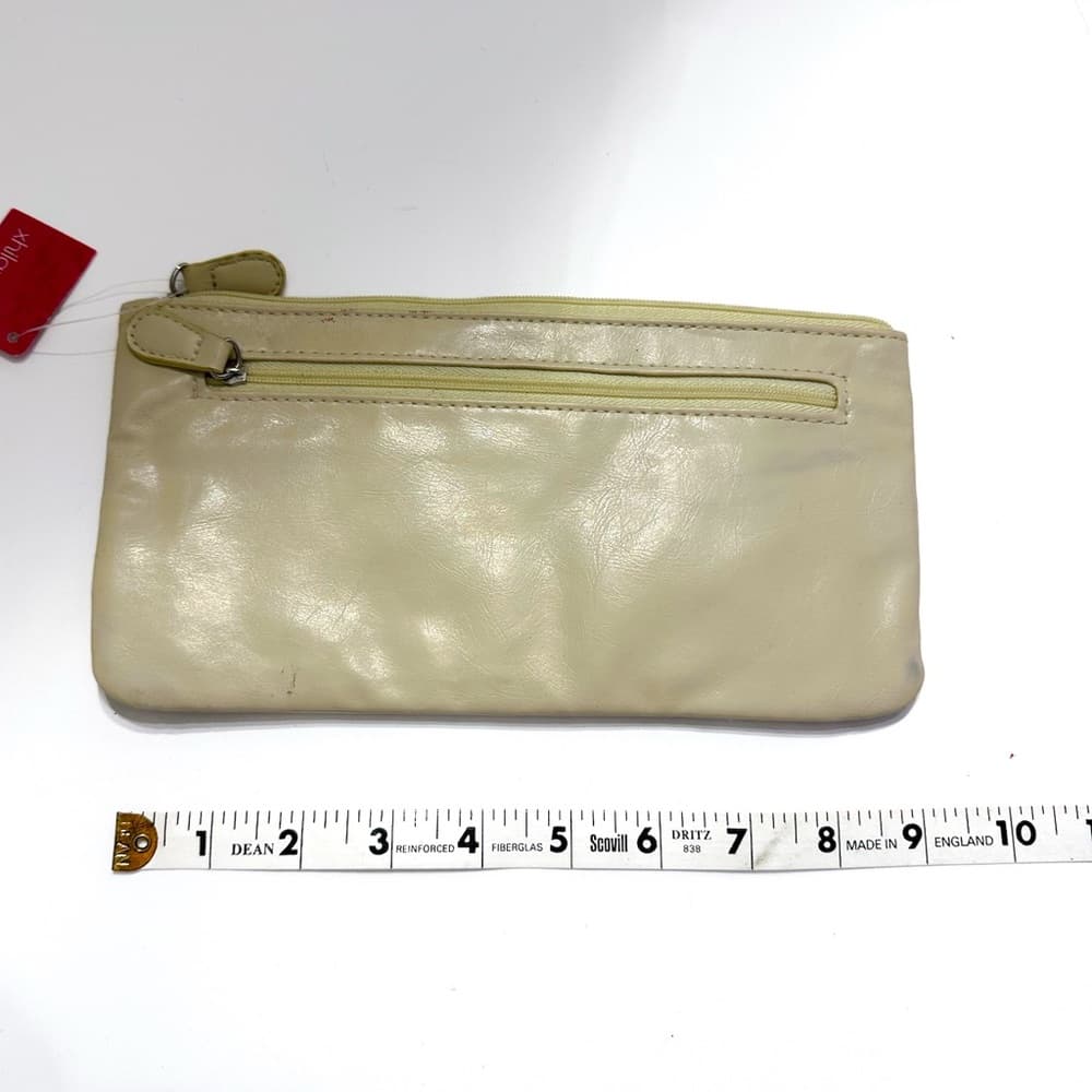 NWT Xhilaration Cream Zip Wallet Pouch Vintage Camera Print Y2K Gorpcore Travel - Thumbnail 3