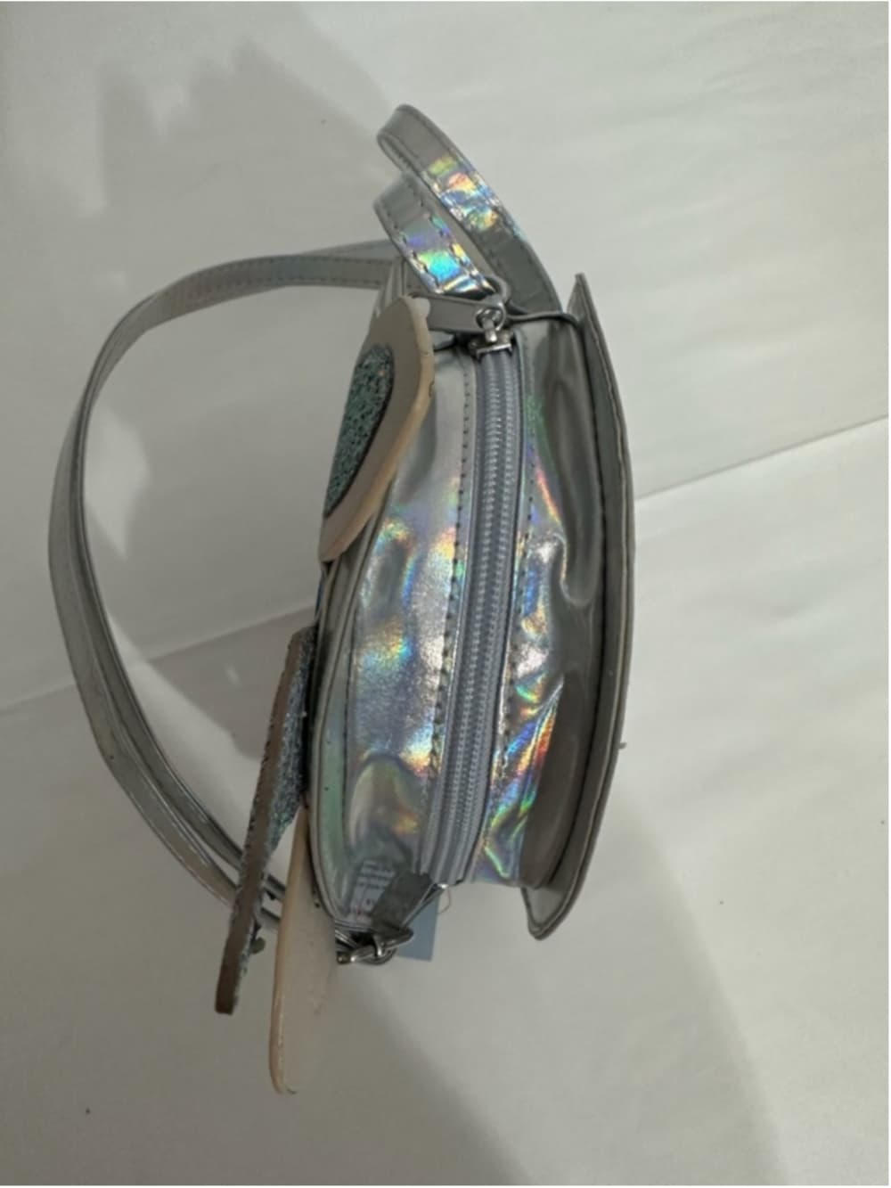 NWT Cat & Jack Unicorn Donut Crossbody Bag Glitter Holographic Whimsical Kitsch - Thumbnail 3