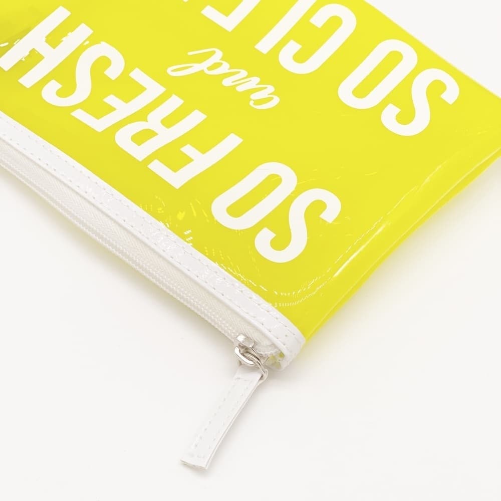 “So Fresh So Clean” Yellow Transparent Cosmetics Travel Case Bag - Thumbnail 5