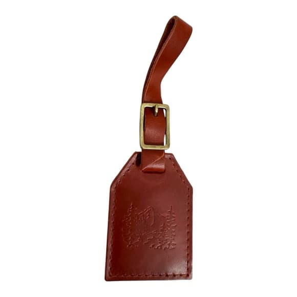 NEW Portland Leather Goods Luggage Tag Reddish Brown Possibly Madrone or Russo - Thumbnail 10
