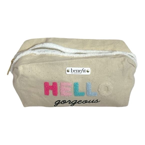 NEW Benefit Cosmetics Hello Gorgeous Canvas Makeup Bag Pouch | Limited Edition - Thumbnail 9