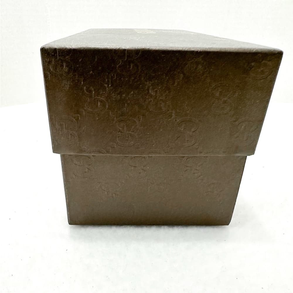 Gucci Authentic Gift Box with Tissue | Classic Brown Embossed GG Pattern Gs - Thumbnail 4