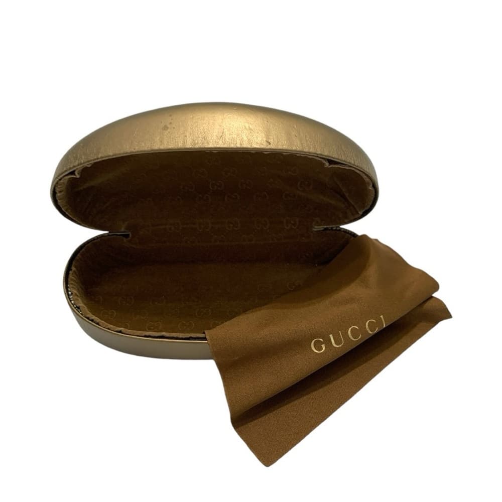 Gucci Sunglasses Case - Gold w/ Wear | Authentic Luxury Accessory SEE NOTES - Thumbnail 9
