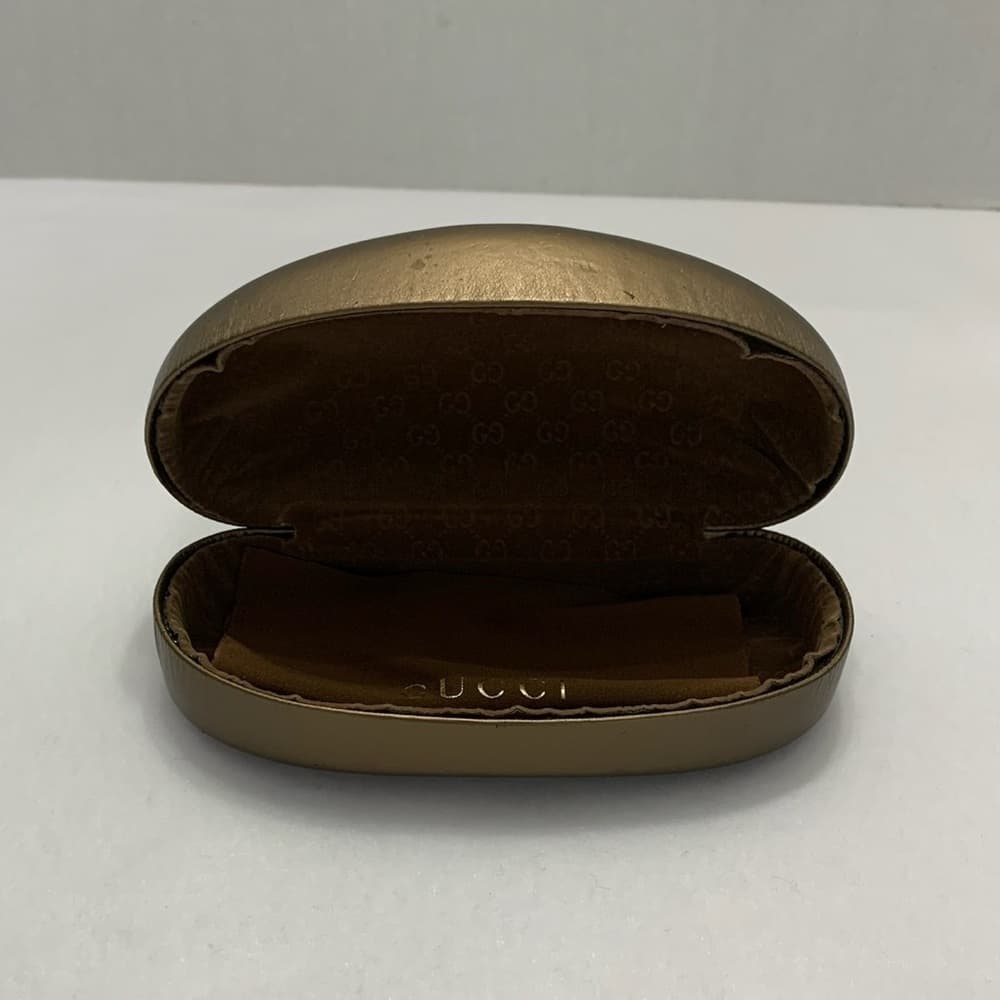 Gucci Sunglasses Case - Gold w/ Wear | Authentic Luxury Accessory SEE NOTES - Thumbnail 5
