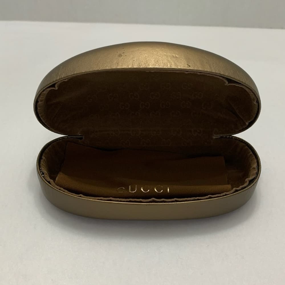 Gucci Sunglasses Case - Gold w/ Wear | Authentic Luxury Accessory SEE NOTES - Thumbnail 4