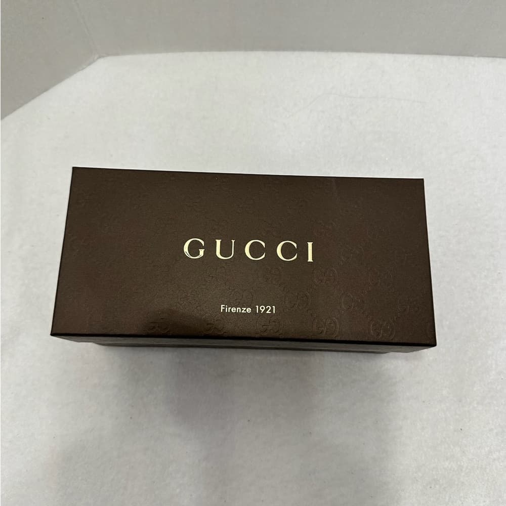 Gucci Authentic Gift Box with Tissue | Classic Brown Embossed GG Pattern Gs - Thumbnail 12