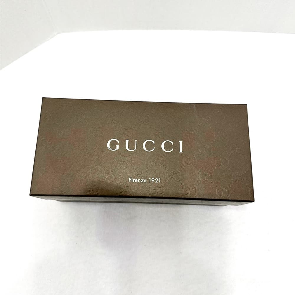 Gucci Authentic Gift Box with Tissue | Classic Brown Embossed GG Pattern Gs - Thumbnail 5