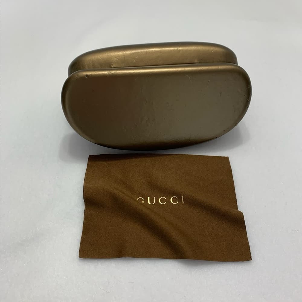 Gucci Sunglasses Case - Gold w/ Wear | Authentic Luxury Accessory SEE NOTES - Thumbnail 3