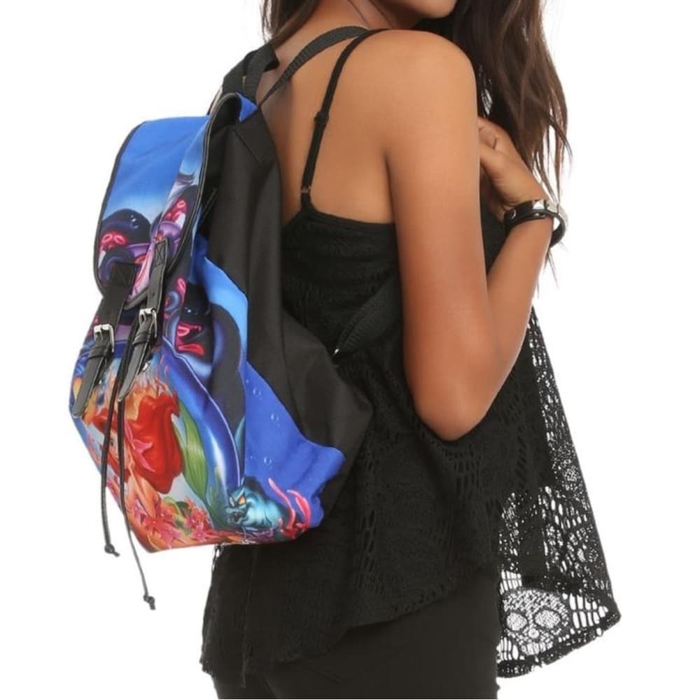 Disney X Loungefly The Little Mermaid Ariel Princess Slouch Backpack Ursula Bag - Thumbnail 6
