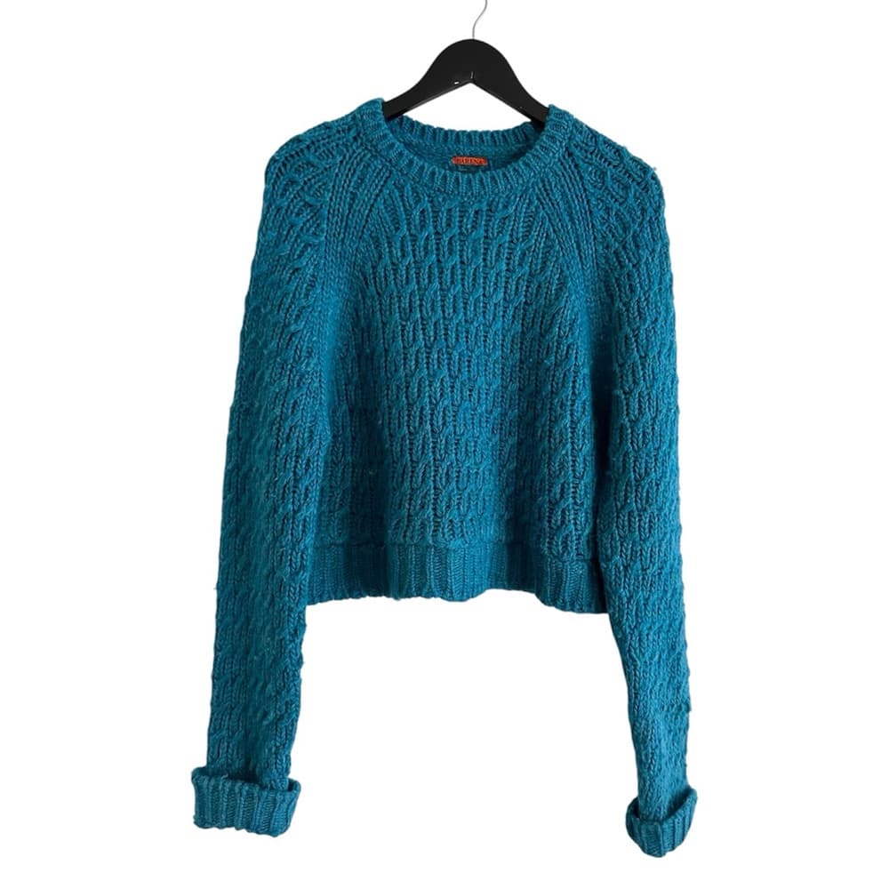 Barena Italy Golena Alpe Cable Knit Alpaca Wool Chunky Sweater SHRUNK SEE NOTES - Thumbnail 12