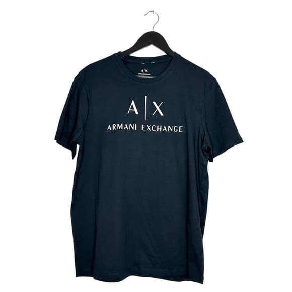 NWOT Armani Exchange A|X Navy Logo Graphic Tee Shirt Slim Fit Unisex Size XL - Thumbnail 11