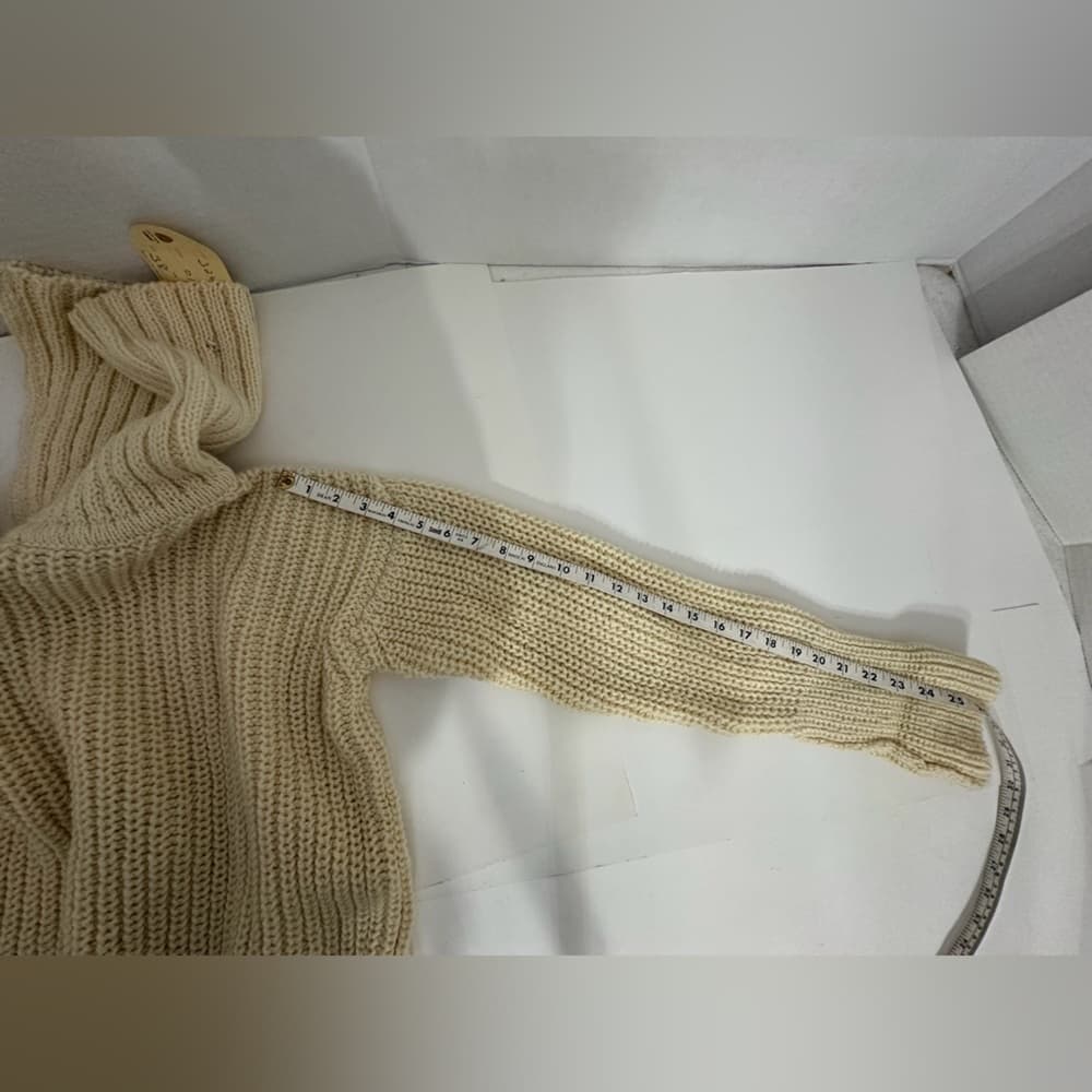 NWT The Sporting Life Vintage Irish Aran Roll Neck Sweater 38 Hand Loomed Wool - Thumbnail 13