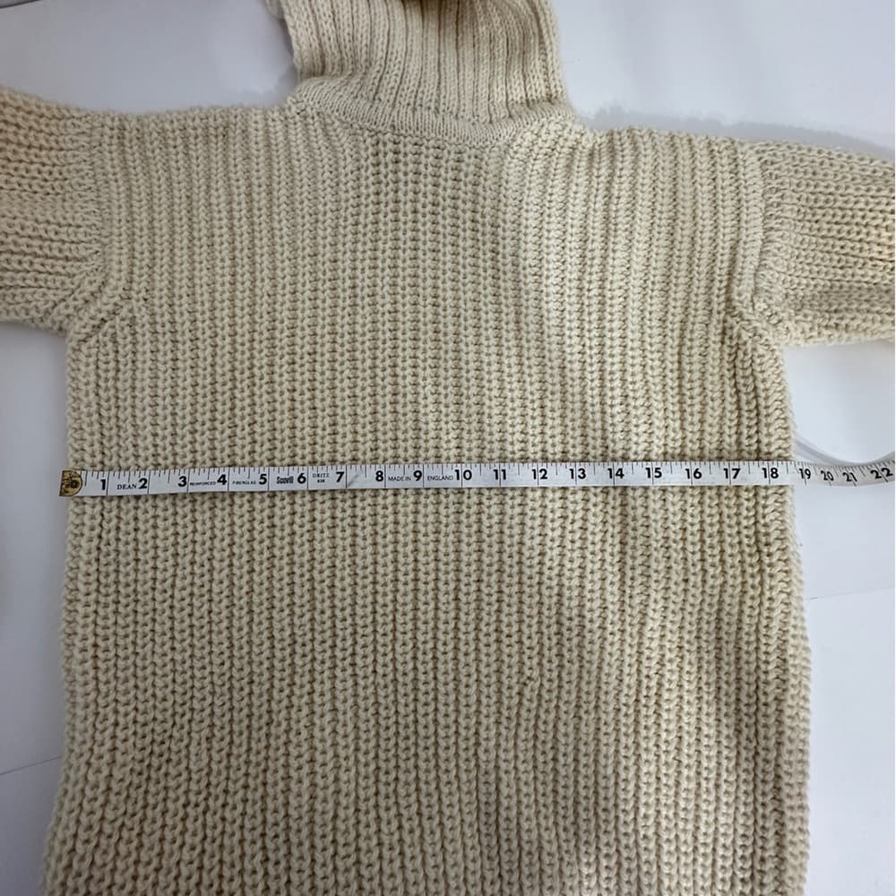 NWT The Sporting Life Vintage Irish Aran Roll Neck Sweater 38 Hand Loomed Wool - Thumbnail 9