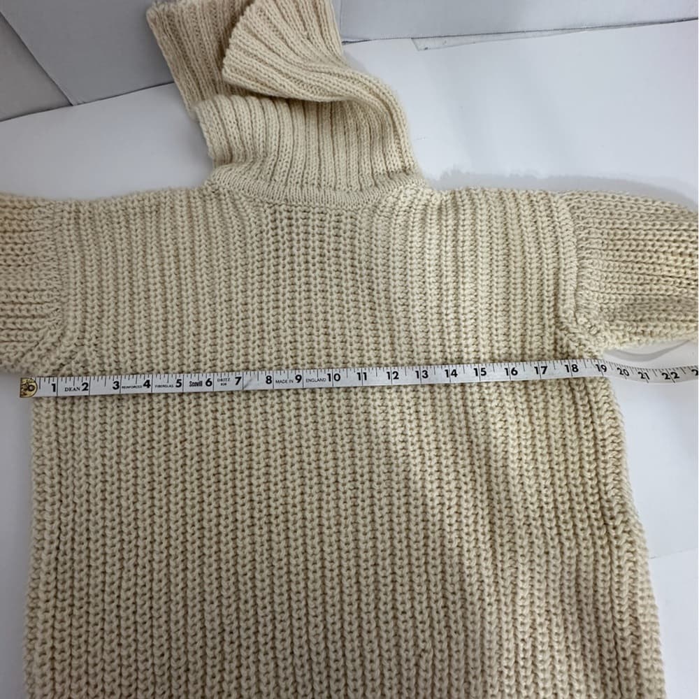 NWT The Sporting Life Vintage Irish Aran Roll Neck Sweater 38 Hand Loomed Wool - Thumbnail 10