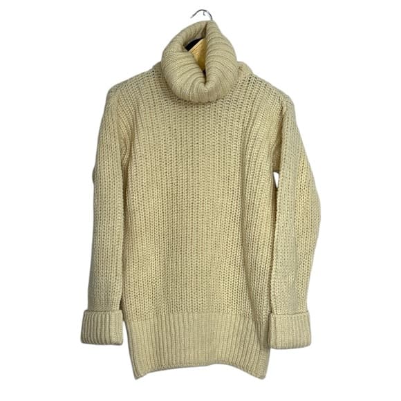 NWT The Sporting Life Vintage Irish Aran Roll Neck Sweater 38 Hand Loomed Wool - Thumbnail 15