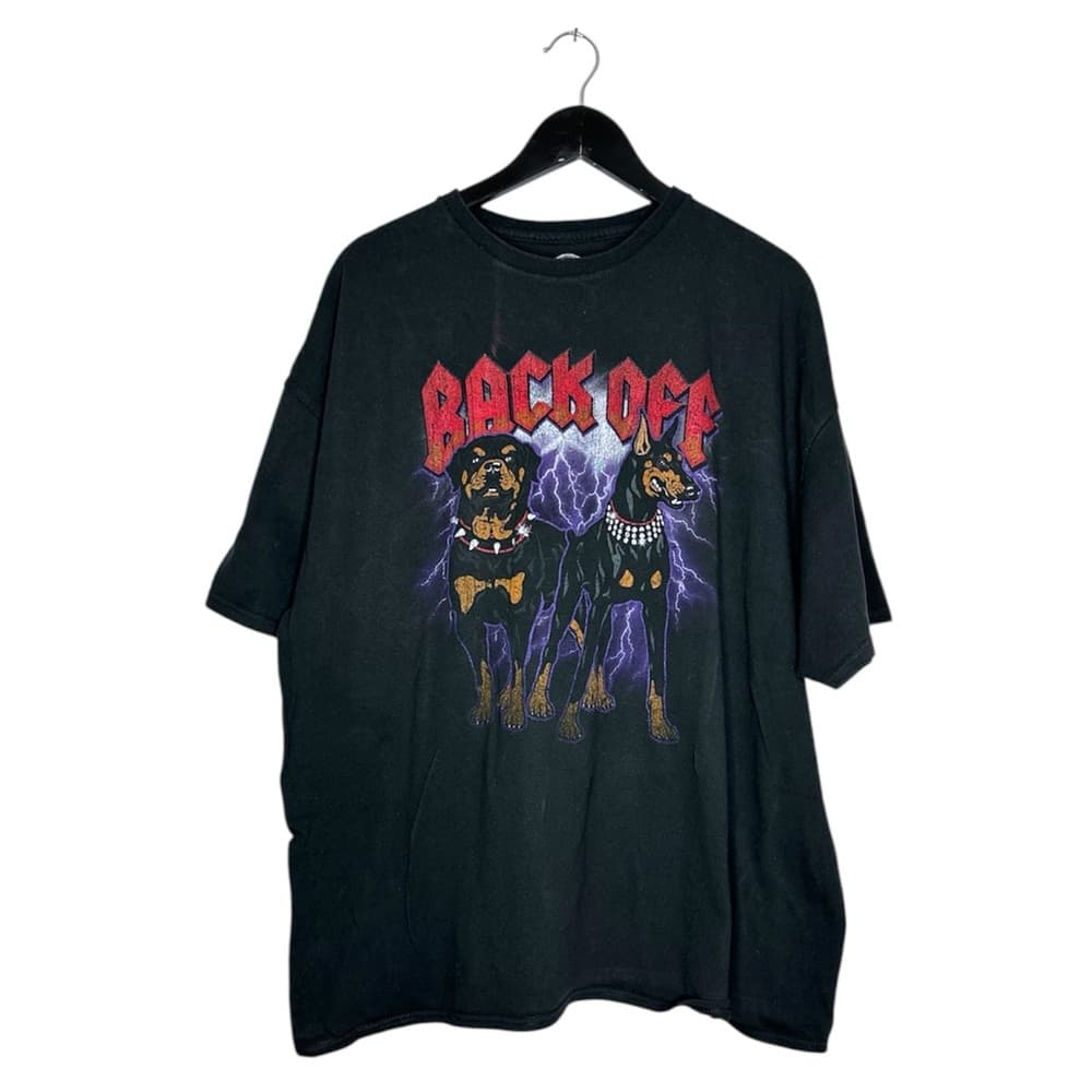 DOM Back Off Graphic Dog Tee Black Mens Unisex Size 3XL Rottweiler Street Style - Thumbnail 10