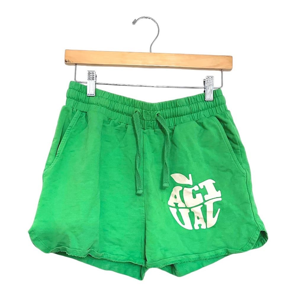 ASOS Actual Relaxed Runner Short with Apple Logo in Green Men’s Small