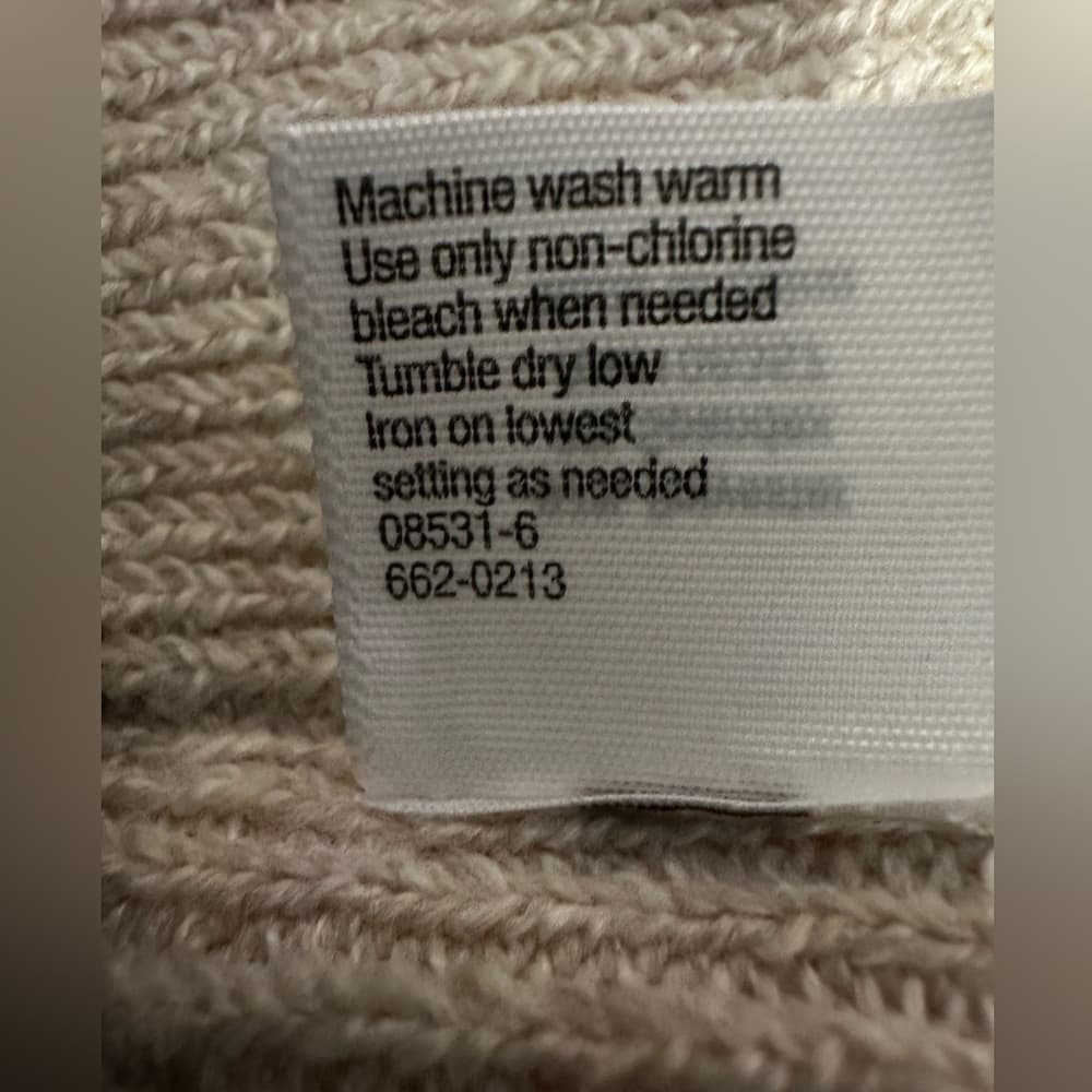 NWT Arizona Jean Co Oatmeal Heather Ribbed Knit Crewneck Sweater Small SEE NOTE - Thumbnail 6
