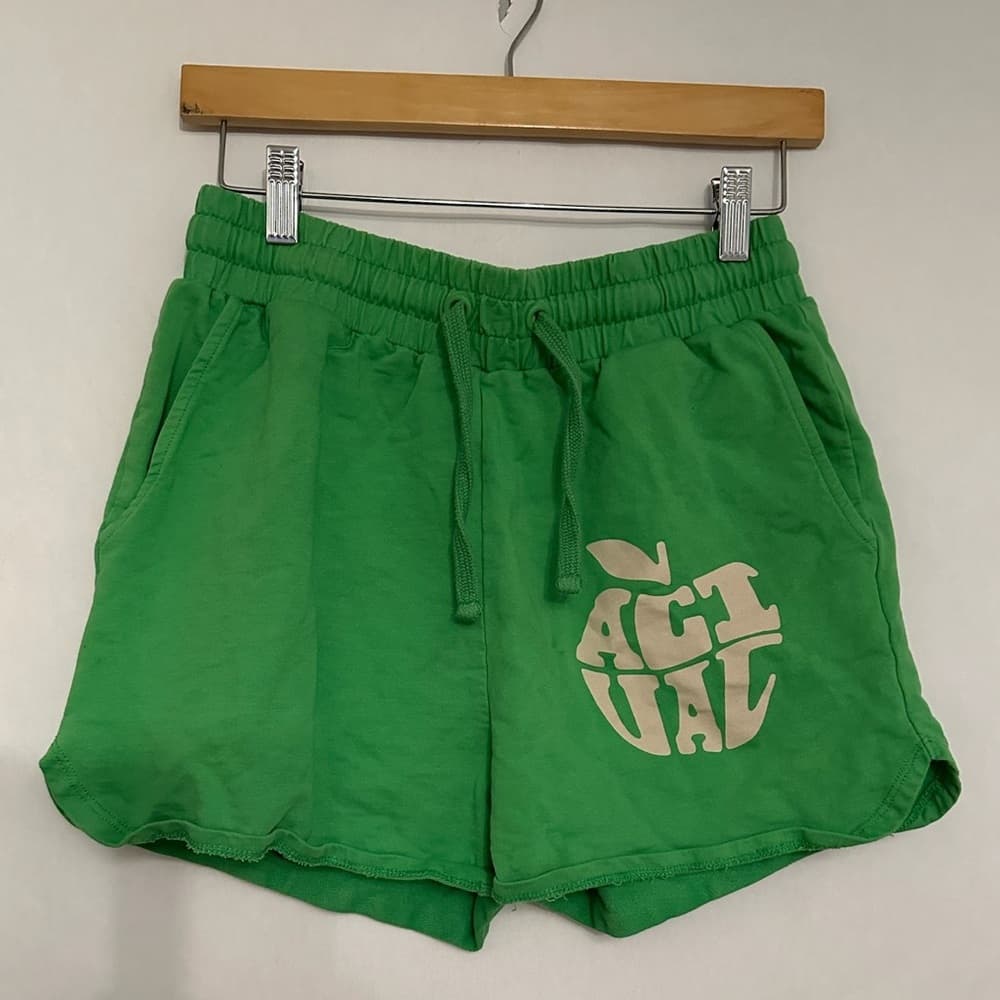 ASOS Actual Relaxed Runner Short with Apple Logo in Green Men’s Small - Thumbnail 6