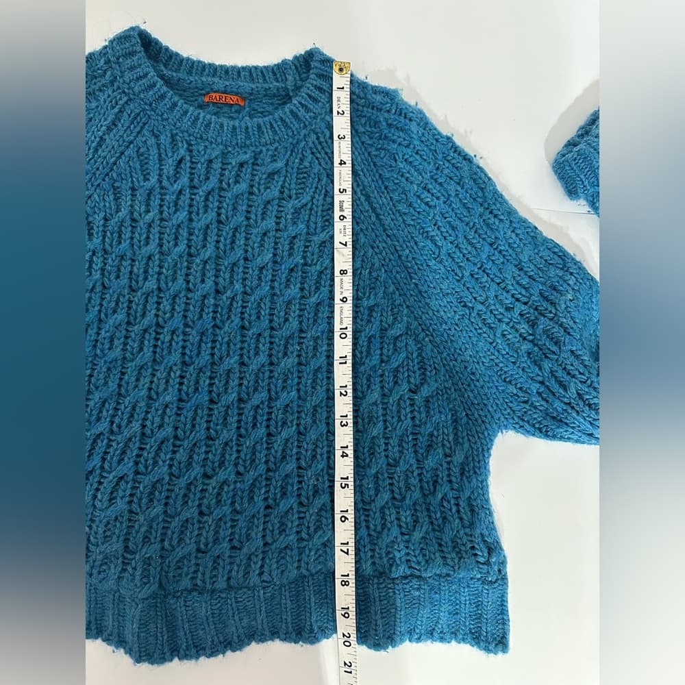 Barena Italy Golena Alpe Cable Knit Alpaca Wool Chunky Sweater SHRUNK SEE NOTES - Thumbnail 10